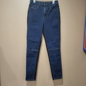 Shein Blue and Black Stretch Skinny Jeans